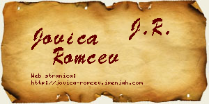 Jovica Romčev vizit kartica
